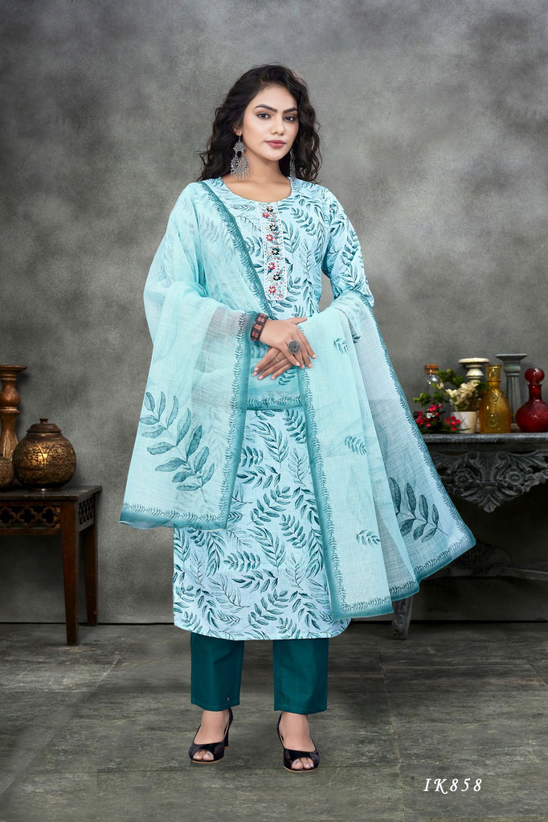 FB Cotton Printed Kurti With Bottom Dupatta Catalog